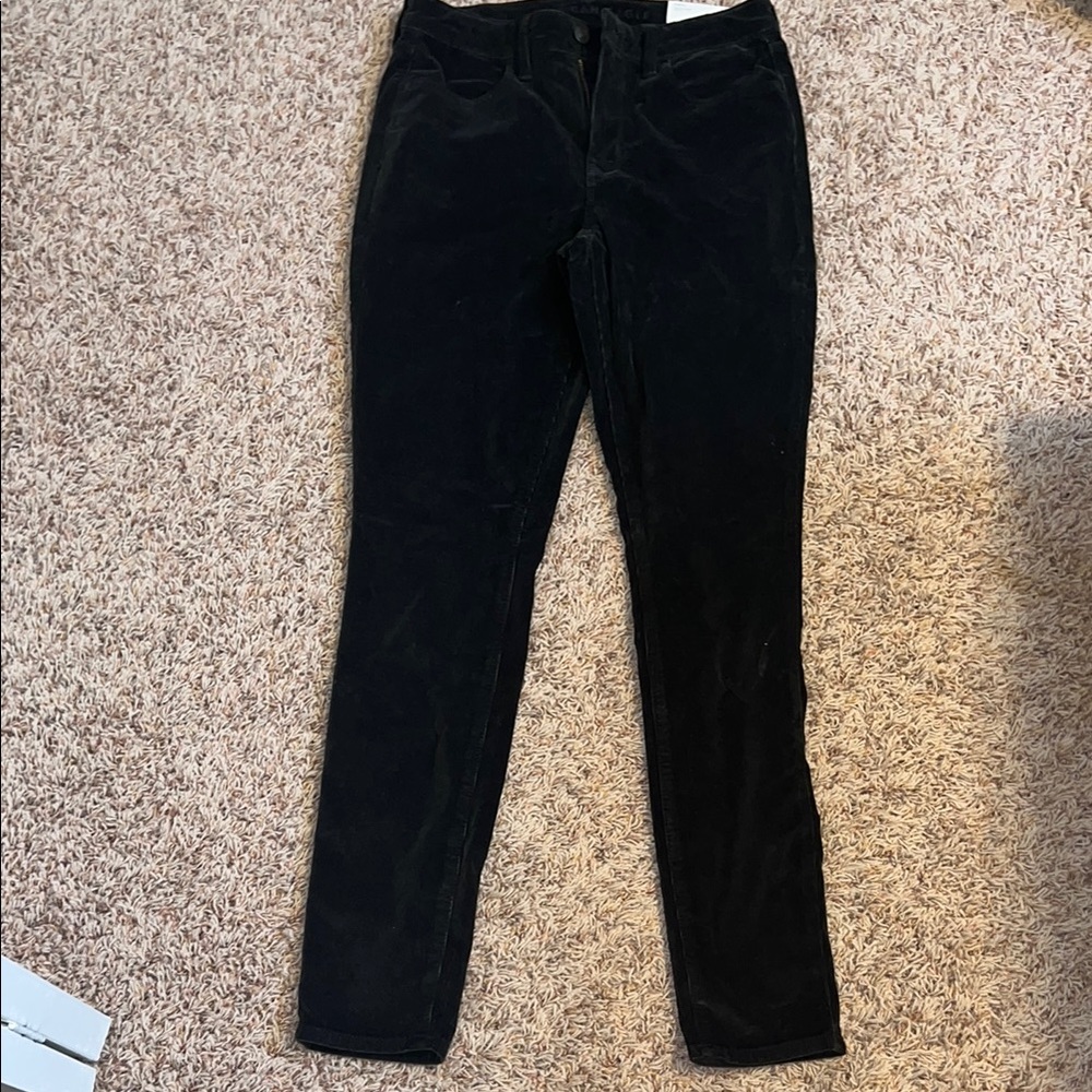 NWT American Eagle charcoal grey Corduroy Pants sz 6